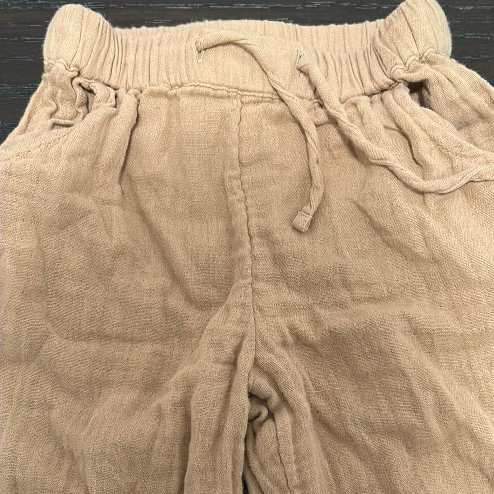 Old Navy Tan Casual crop top and Bottoms with Elastic Waistband
